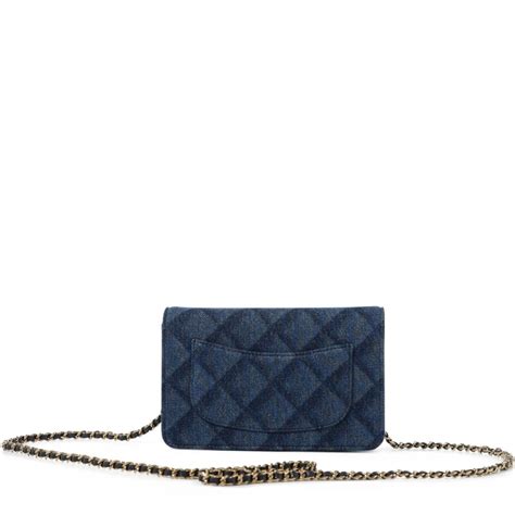 chanel denim wallet on chain|chanel wallet on chain cost.